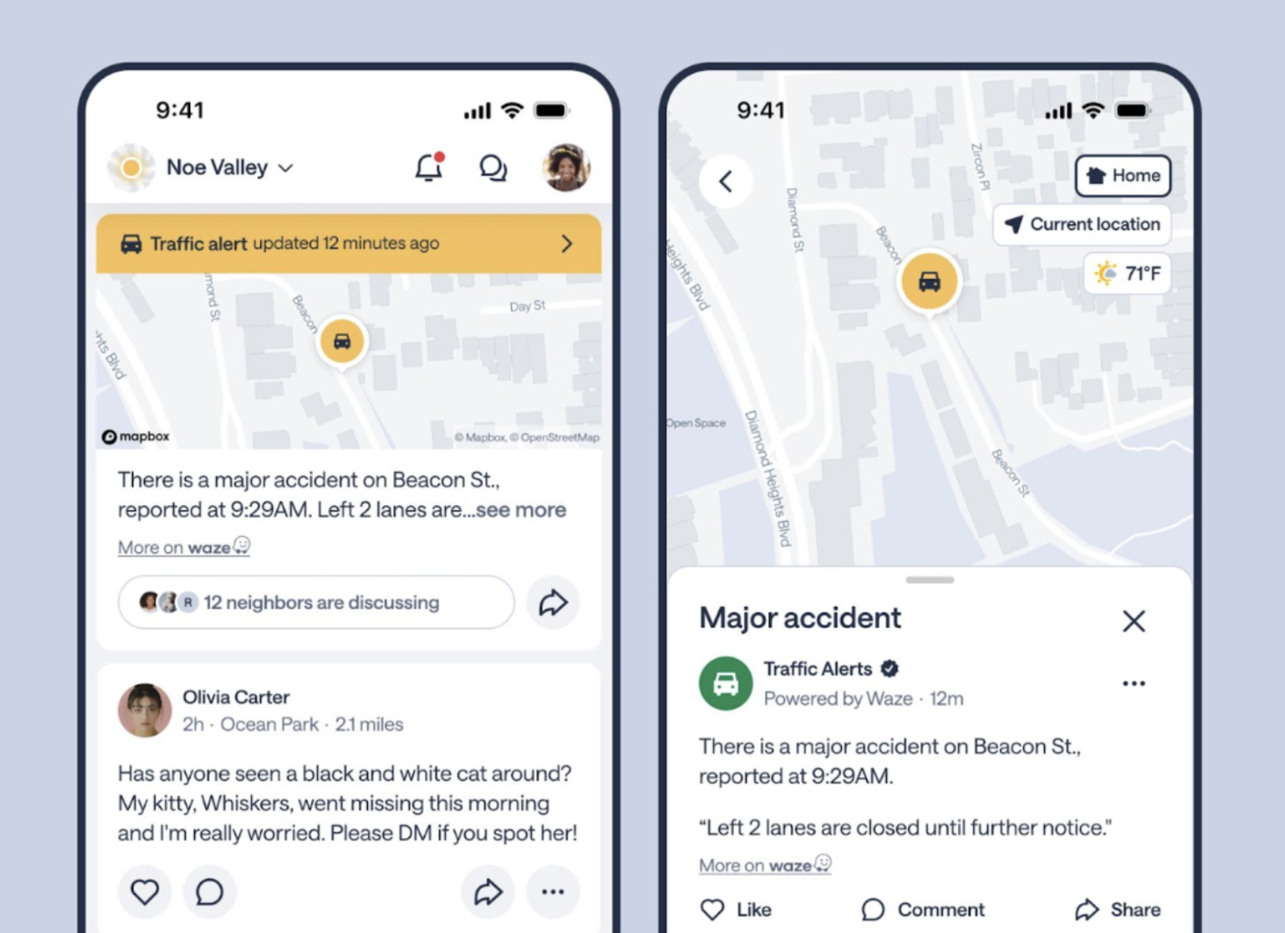 Nextdoor and Waze Partner to Bring Real-time Traffic and Road